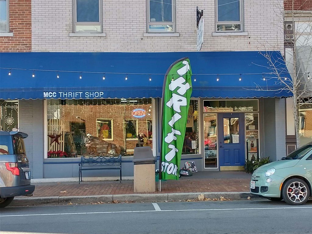 A thrift shop storefront