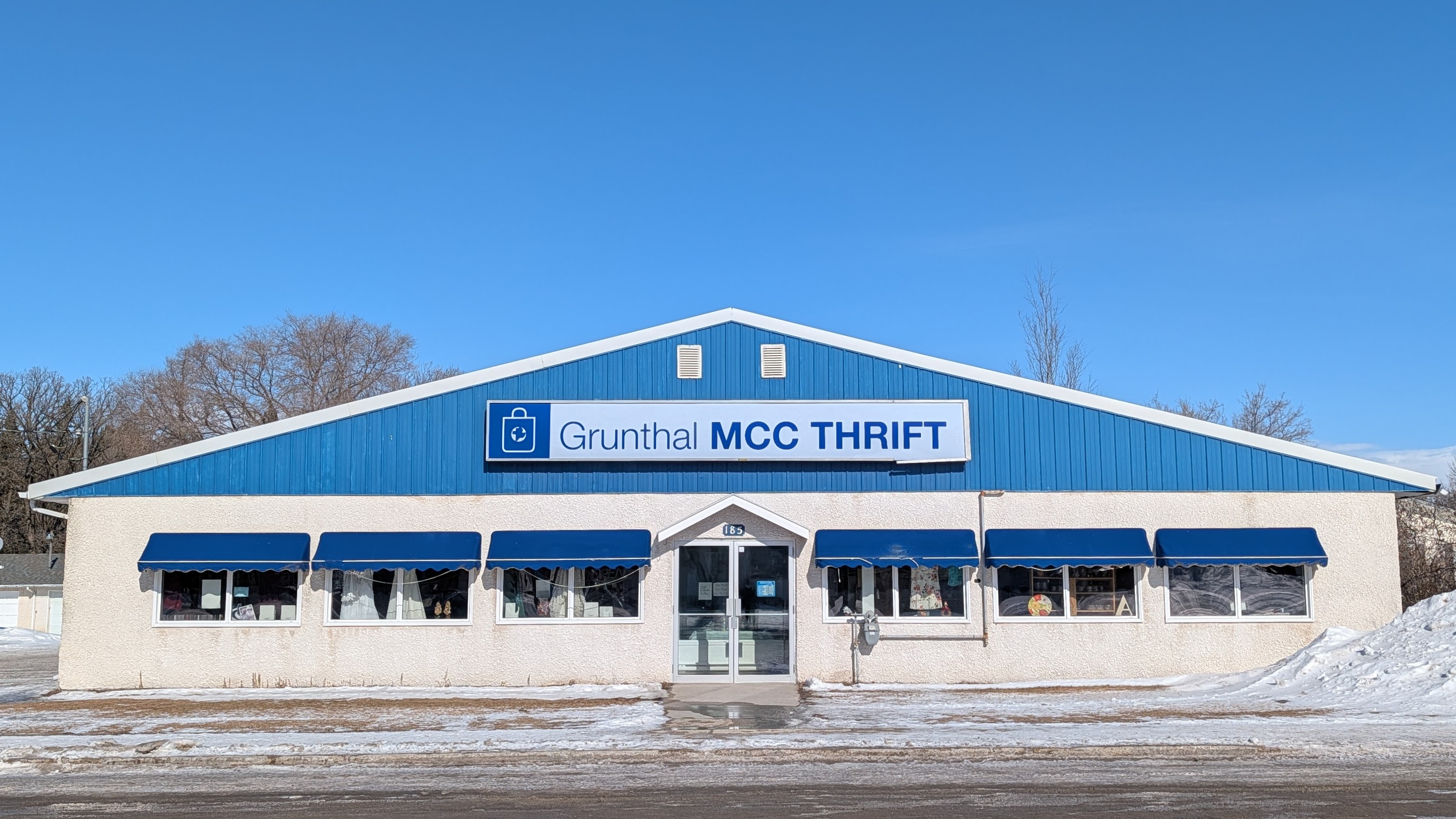 Storefront of Grunthal MCC Thrift Shop