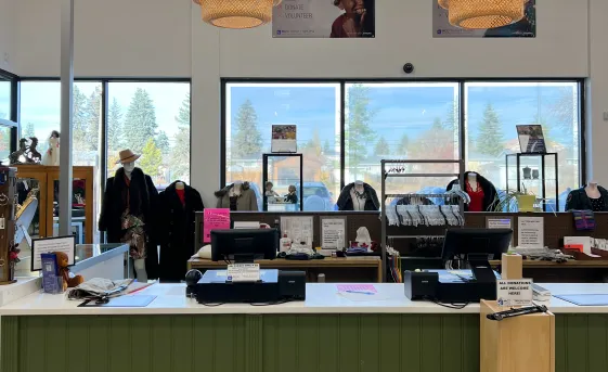 Thrift store counter top