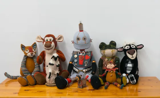 Group of thrifted sculptures