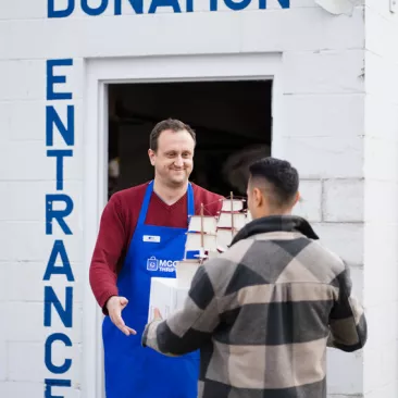 Donating at MCC Thrift in Edmonton