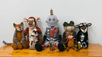 Group of thrifted sculptures